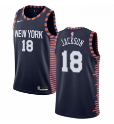 Youth Nike New York Knicks 18 Phil Jackson Swingman Navy Blue NBA Jersey 2018 19 City Edition