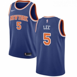 Youth Nike New York Knicks 5 Courtney Lee Swingman Royal Blue NBA Jersey Icon Edition