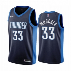 Men Oklahoma City Thunder 33 Mike Muscala Navy NBA Swingman 2020 21 Earned Edition Jersey