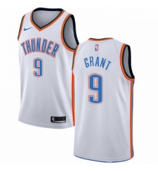 Mens Nike Oklahoma City Thunder 9 Jerami Grant Swingman White Home NBA Jersey Association Edition