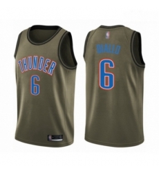 Mens Oklahoma City Thunder 6 Hamidou Diallo Swingman Green Salute to Service Basketball Jersey 