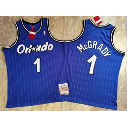 Magic 1 Tracy McGrady Blue 2003 04 Hardwood Classics Swingman Jersey