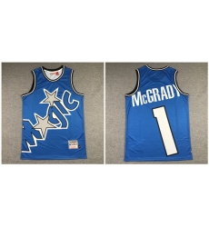 Magic 1 Tracy McGrady Blue Hardwood Classics Jersey