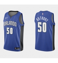 Men Orlando Magic 50 Cole Anthony Blue Icon Edition Stitched Swingman Jersey