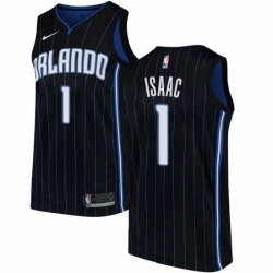 Mens Nike Orlando Magic 1 Jonathan Isaac Swingman Black Alternate NBA Jersey Statement Edition