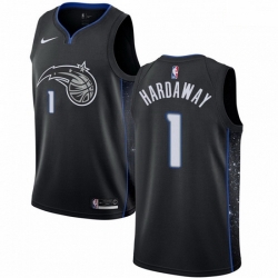 Mens Nike Orlando Magic 1 Penny Hardaway Swingman Black NBA Jersey City Edition