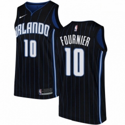 Mens Nike Orlando Magic 10 Evan Fournier Authentic Black Alternate NBA Jersey Statement Edition