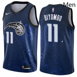 Mens Nike Orlando Magic 11 Bismack Biyombo Swingman Blue NBA Jersey City Edition