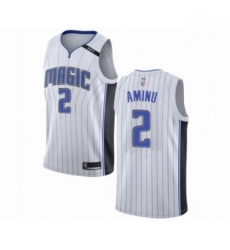 Mens Orlando Magic 2 Al Farouq Aminu Authentic White Basketball Jersey Association Edition 