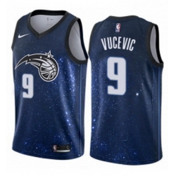 Womens Nike Orlando Magic 9 Nikola Vucevic Swingman Blue NBA Jersey City Edition