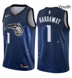 Youth Nike Orlando Magic 1 Penny Hardaway Swingman Blue NBA Jersey City Edition