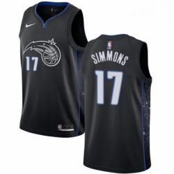 Youth Nike Orlando Magic 17 Jonathon Simmons Swingman Black NBA Jersey City Edition 