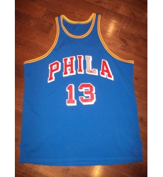 Men Philadelphia 76ers 13 Wilt Chamberlain Royal Swingman Stitched Jersey