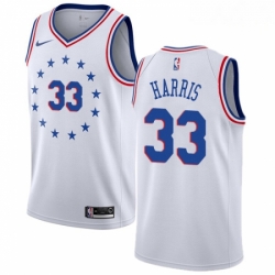 Mens Nike Philadelphia 76ers 33 Tobias Harris White NBA Swingman Earned Edition Jersey 