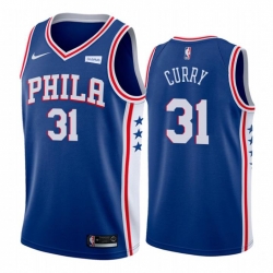 Nike Philadelphia 76ers 31 Seth Curry Blue NBA Swingman Icon Edition Jersey