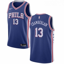 Womens Nike Philadelphia 76ers 13 Wilt Chamberlain Swingman Blue Road NBA Jersey Icon Edition