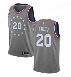 Womens Nike Philadelphia 76ers 20 Markelle Fultz Swingman Gray NBA Jersey City Edition