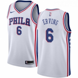 Womens Nike Philadelphia 76ers 6 Julius Erving Swingman White Home NBA Jersey Association Edition