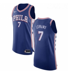 Youth Nike Philadelphia 76ers 7 Timothe Luwawu Authentic Blue Road NBA Jersey Icon Edition