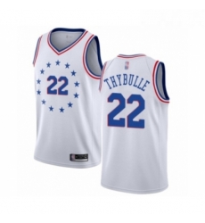 Youth Philadelphia 76ers 22 Mattise Thybulle White Swingman Jersey Earned Edition 