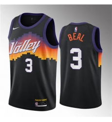 Men Phoenix Suns 3 Bradley Beal Balck 2021 22 City Edition Stitched Basketball Jersey