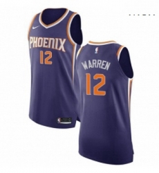 Mens Nike Phoenix Suns 12 TJ Warren Authentic Purple Road NBA Jersey Icon Edition