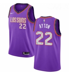 Mens Nike Phoenix Suns 22 Deandre Ayton Swingman Purple NBA Jersey 2018 19 City Edition 