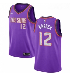 Youth Nike Phoenix Suns 12 TJ Warren Swingman Purple NBA Jersey 2018 19 City Edition