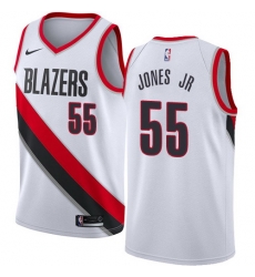 Men Nike Portland Blazers 55 Derrick Jones Jr White NBA Swingman Association Edition Jersey