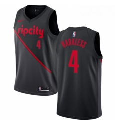 Mens Nike Portland Trail Blazers 4 Moe Harkless Swingman Black NBA Jersey 2018 19 City Edition 