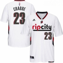 Portland Trail Blazers 23 Allen Crabbe Swingman Rip City Pride White Short Sleeve Jersey 