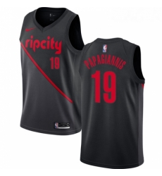 Womens Nike Portland Trail Blazers 19 Georgios Papagiannis Swingman Black NBA Jersey 2018 19 City Edition 