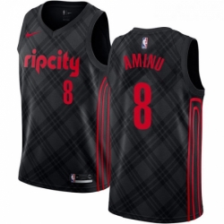 Womens Nike Portland Trail Blazers 8 Al Farouq Aminu Swingman Black NBA Jersey City Edition