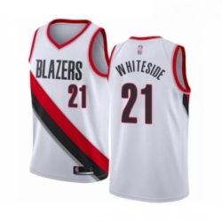 Womens Portland Trail Blazers 21 Hassan Whiteside Swingman White Basketball Jersey Association Edition 