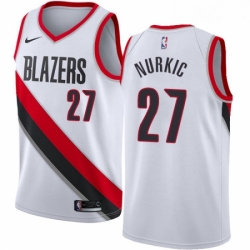 Youth Nike Portland Trail Blazers 27 Jusuf Nurkic Swingman White Home NBA Jersey Association Edition