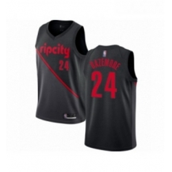 Youth Portland Trail Blazers 24 Kent Bazemore Swingman Black Basketball Jersey 2018 19 City Edition 