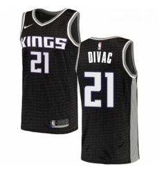 Mens Nike Sacramento Kings 21 Vlade Divac Authentic Black NBA Jersey Statement Edition