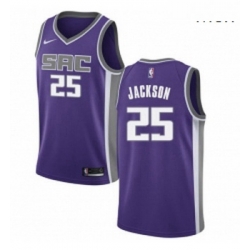 Mens Nike Sacramento Kings 25 Justin Jackson Swingman Purple Road NBA Jersey Icon Edition 