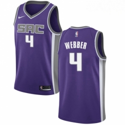 Mens Nike Sacramento Kings 4 Chris Webber Swingman Purple Road NBA Jersey Icon Edition