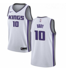 Womens Nike Sacramento Kings 10 Mike Bibby Authentic White NBA Jersey Association Edition