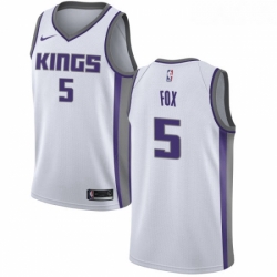 Womens Nike Sacramento Kings 5 DeAaron Fox Authentic White NBA Jersey Association Edition 