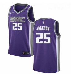 Youth Nike Sacramento Kings 25 Justin Jackson Swingman Purple Road NBA Jersey Icon Edition 