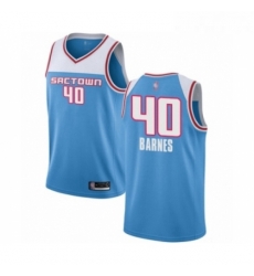 Youth Sacramento Kings 40 Harrison Barnes Swingman Blue Basketball Jersey 2018 19 City Edition 