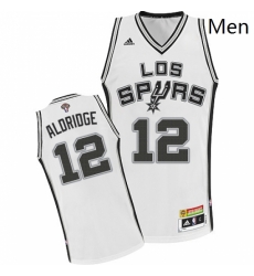 Mens Adidas San Antonio Spurs 12 LaMarcus Aldridge Authentic White Latin Nights NBA Jersey