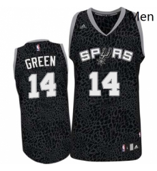 Mens Adidas San Antonio Spurs 14 Danny Green Authentic Black Crazy Light NBA Jersey