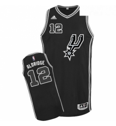 Youth Adidas San Antonio Spurs 12 LaMarcus Aldridge Swingman Black New Road NBA Jersey