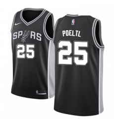 Youth Nike San Antonio Spurs 25 Jakob Poeltl Swingman Black NBA Jersey Icon Edition 