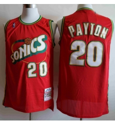 Men Seattle SuperSonics Gary Payton 20 Red Mitchell Ness Jersey