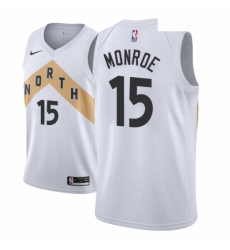 Men NBA 2018 19 Toronto Raptors 15 Greg Monroe City Edition White Jersey 