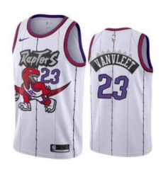 Men Raptors #23 Fred VanVleet white Throwback NBA Jersey